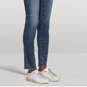 P448 John Perforated Leather Sneakers With Metallic Python Tab Women's 38